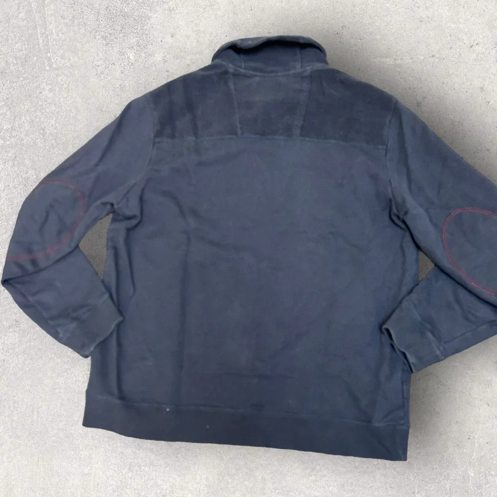 Tommy‎ Bahama Mens Relax Button Sweater Navy Blue Small Large